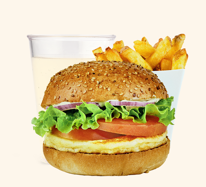 bioburger menu halloumi